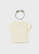 Short Sleeve T-Shirt & Headband - Bone