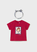 Short Sleeve T-Shirt & Headband - Red