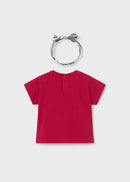 Short Sleeve T-Shirt & Headband - Red