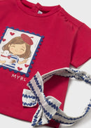 Short Sleeve T-Shirt & Headband - Red