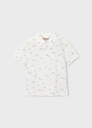 Short Sleeve Polo - White Olive
