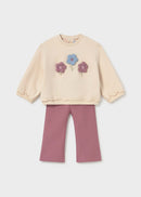 Pullover And Leggings Set - Violet
