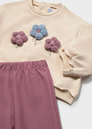 Pullover And Leggings Set - Violet