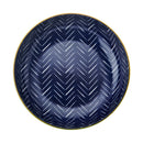 Indigo Chevron Stoneware Bowl