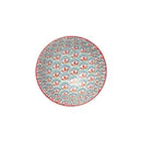 Green and Blue Geometric Stoneware Nibble Bowl - 12cm