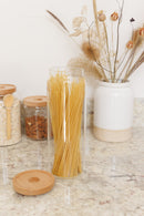 Idilica Glass Storage Jar with Beechwood Lid 1300ml