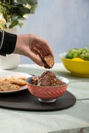 Grey Floral Stoneware Nibble Bowl - 12cm