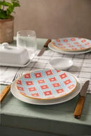 Blue Mosaic Stoneware Side Plate - 18cm