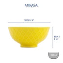Yellow and Blue Geometric Stoneware Nibble Bowl - 12cm