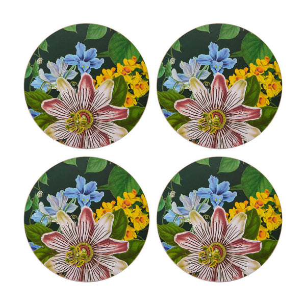 Floral Pack of 4 Round Coasters