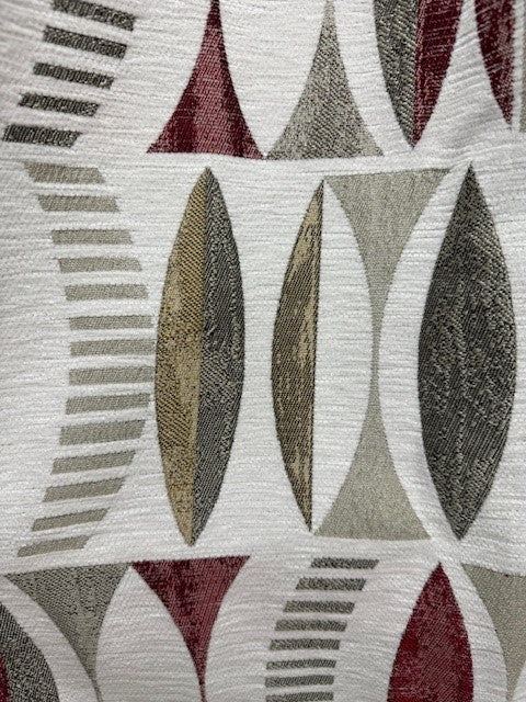 Himalaya Red Readymade Eyelet Curtains - 90" x 90"