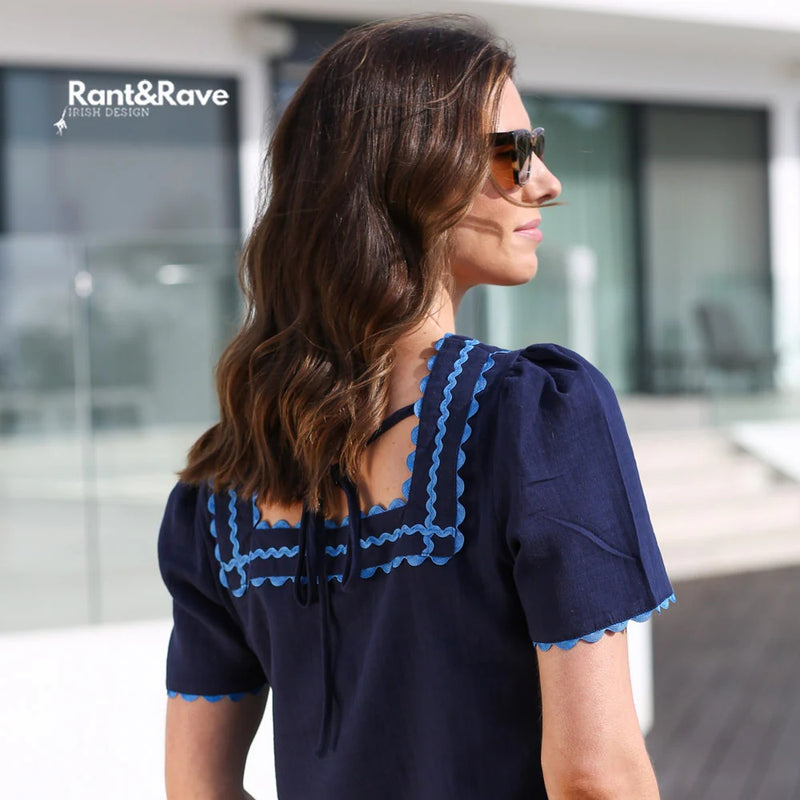 Reyna Top - Navy