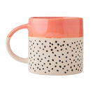 Wax Resist Orange Glaze Mug