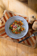 Blue Mediterranean Stoneware Bowl