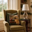 Christmas Robin Velvet Cushion