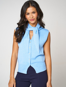 Robyn Sleeveless Jumper - Blue