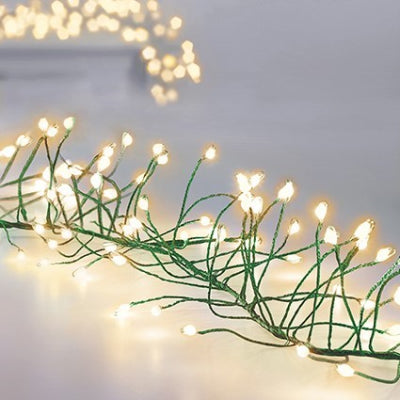 288 Warm White LED Green Wire Ultra Bright Garland