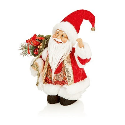 36cm Red Wind Up Moving Musical Santa