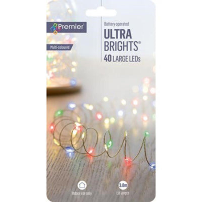40 Large LED Ultra Brights - Multi-coloured