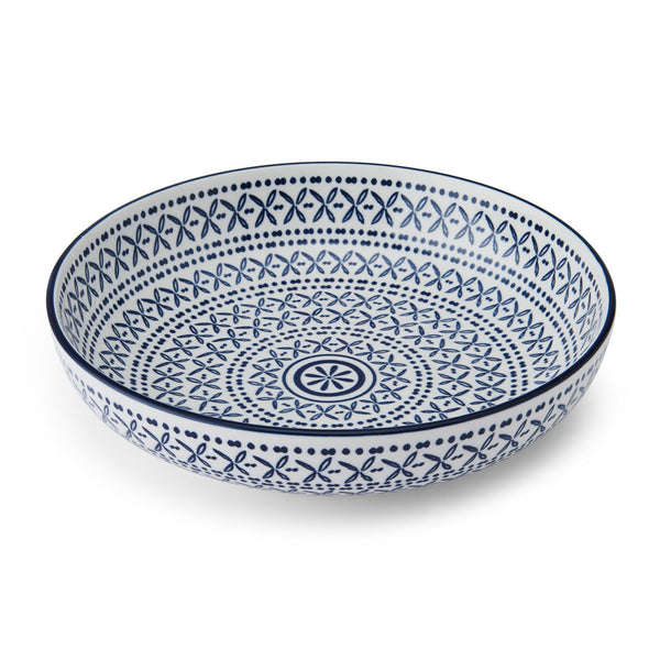 Blue Mediterranean Stoneware Bowl