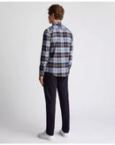 Slim Fit Check Shirt - Slate Blue