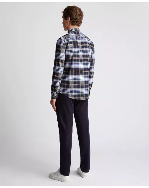 Slim Fit Check Shirt - Slate Blue