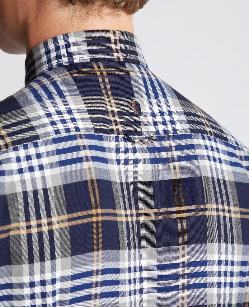 Slim Fit Check Shirt - Slate Blue