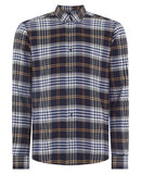 Slim Fit Check Shirt - Slate Blue