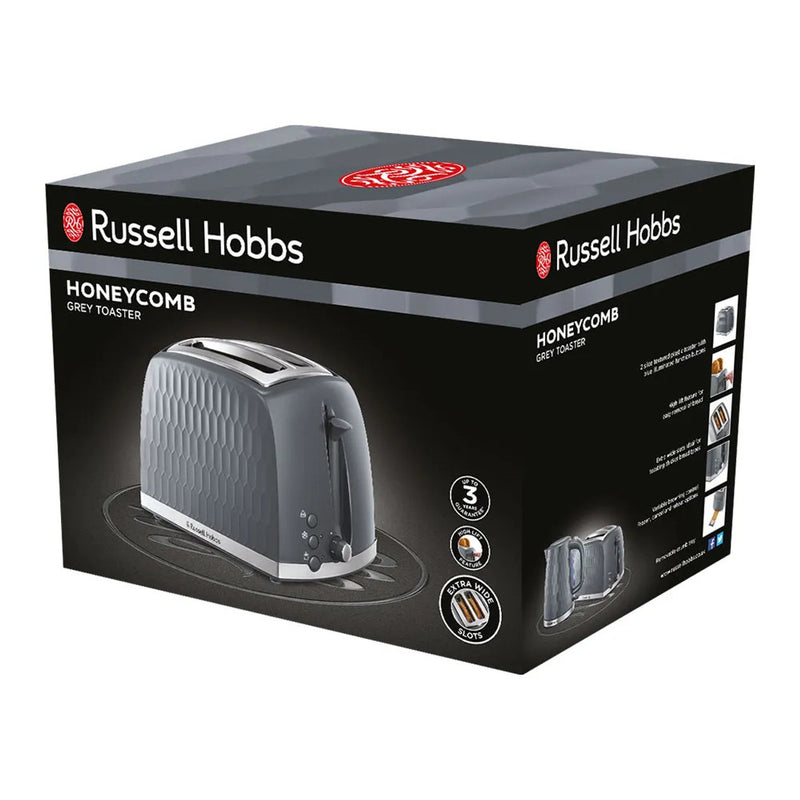 Honeycomb 2 Slice Toaster - Grey