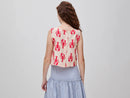 Be Spicy Print Blouse - Cream/red