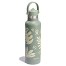 Standard Mouth Bottle with Flex Straw Cap 21oz/621ml - Botanical Bliss Agave