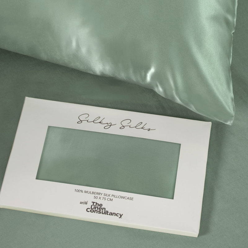 Silky Silks 100% Mulberry Silk Pillowcase - Sage Green