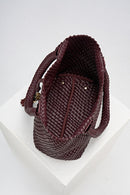Saskia Woven Tote - Cherry