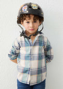 L/S Checked Shirt - Lake