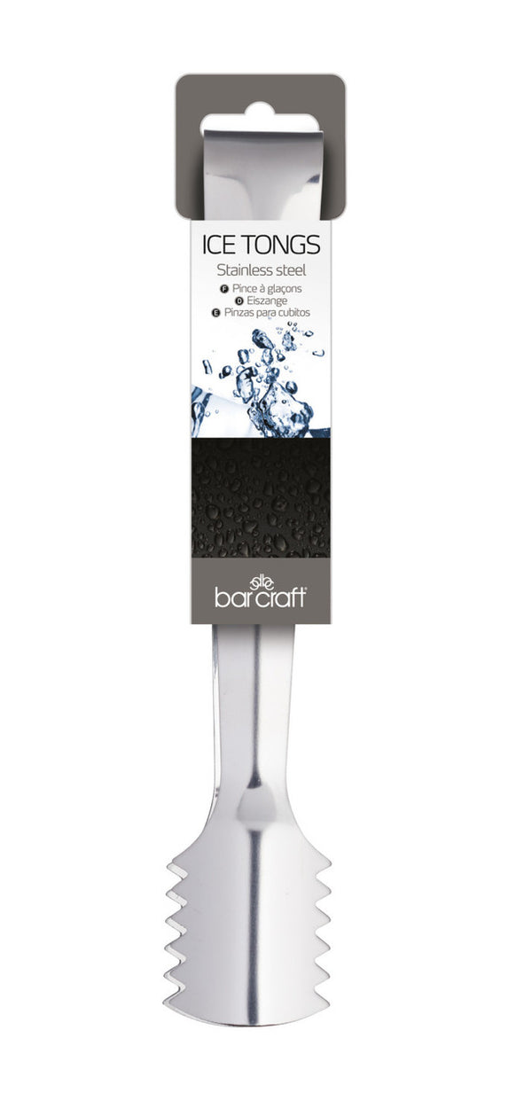 BarCraft Stainless Steel Ice Serving Tongs