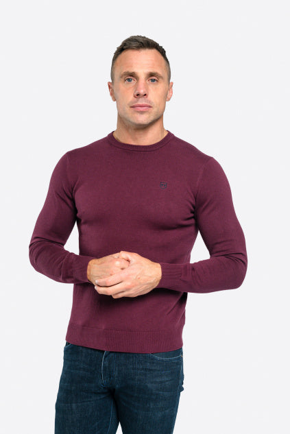 Sea Eagles Round Neck Jumper - Plum