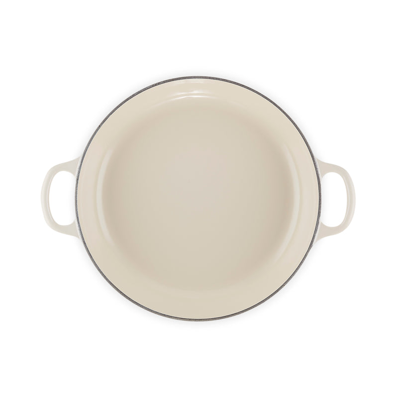 Classic Cast Iron Shallow Casserole - Crème