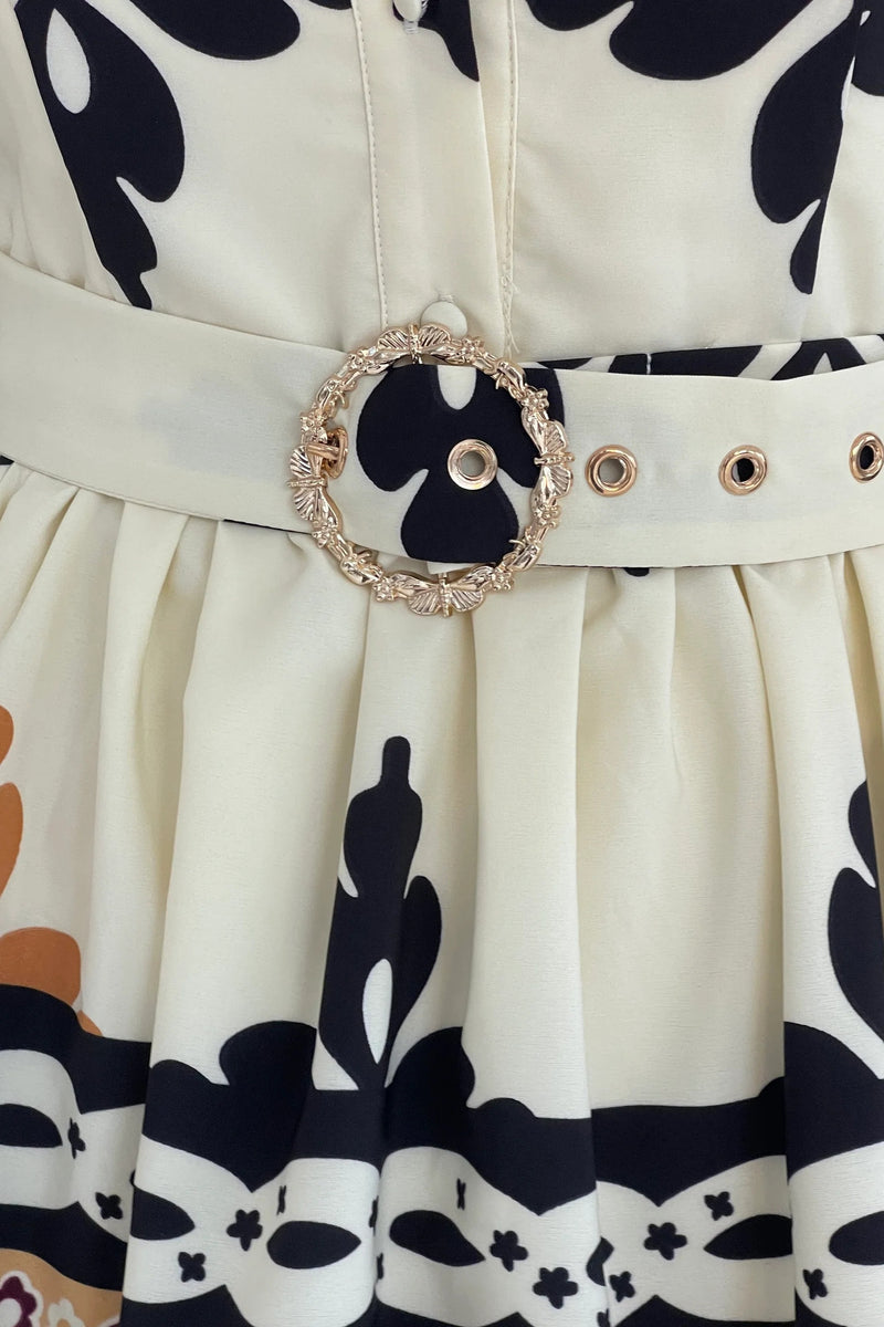 Holland Shirt Mini Dress - Cream