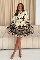 Holland Shirt Mini Dress - Cream
