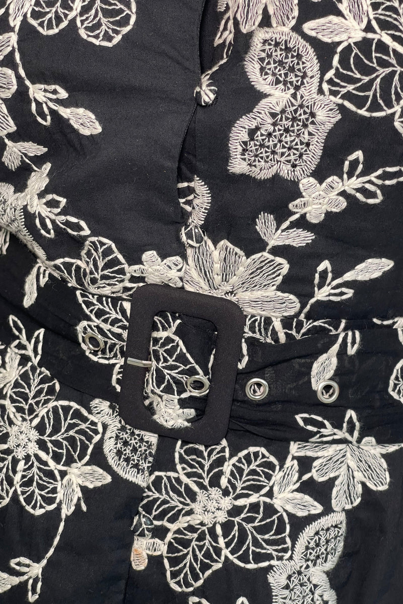 Cordelia Embroidery Dress - Black