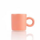 Mug - Pink Matt Espresso with Round Handle