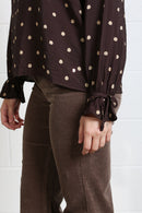 Sophia Polka Dot Top - Chocolate Dot