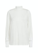 Marica 253 High Neck Blouse - Offwhite