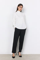 Marica 253 High Neck Blouse - Offwhite