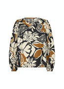 Tamaya Round Neck Blouse - Golden Yellow