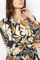 Tamaya Round Neck Blouse - Golden Yellow