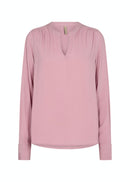 Radia 150 Split Neck Blouse - Shadow Rose