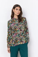 Tasia All Over Print Shirt - Shady Green