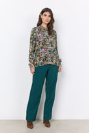 Tasia All Over Print Shirt - Shady Green