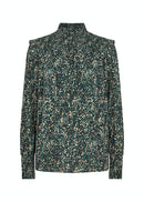 Tasmin High Neck Blouse - Shady Green